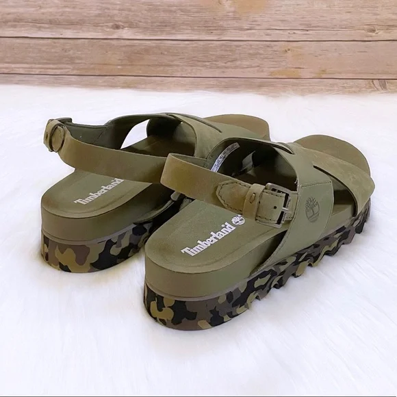 Timberland Women’s Santa Monica Sunrise Olive Sandals - Picture 3 of 8